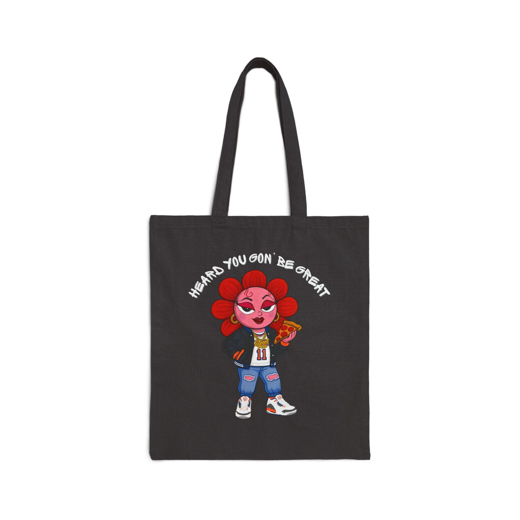 Thicck Pea Cotton Canvas Tote Bag - Moon Frankenstein