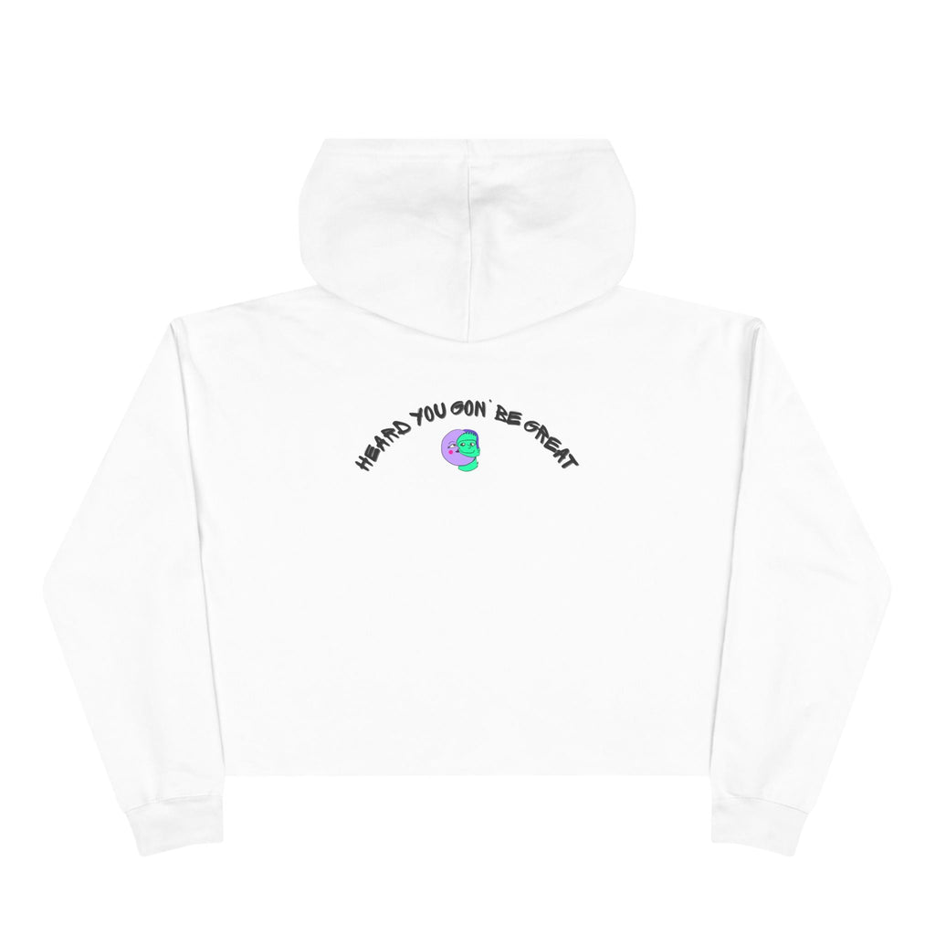 Thicck Pea Crop Hoodie - Moon Frankenstein