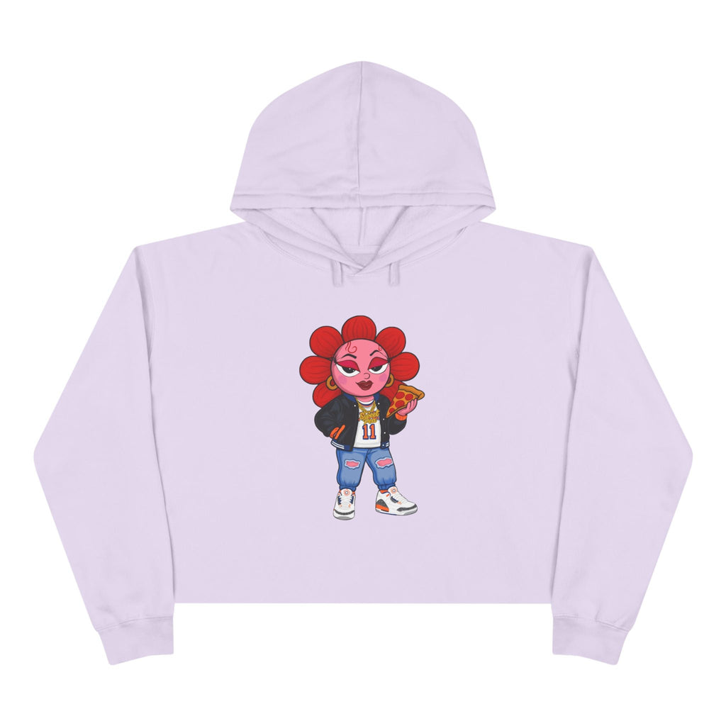 Thicck Pea Crop Hoodie - Moon Frankenstein