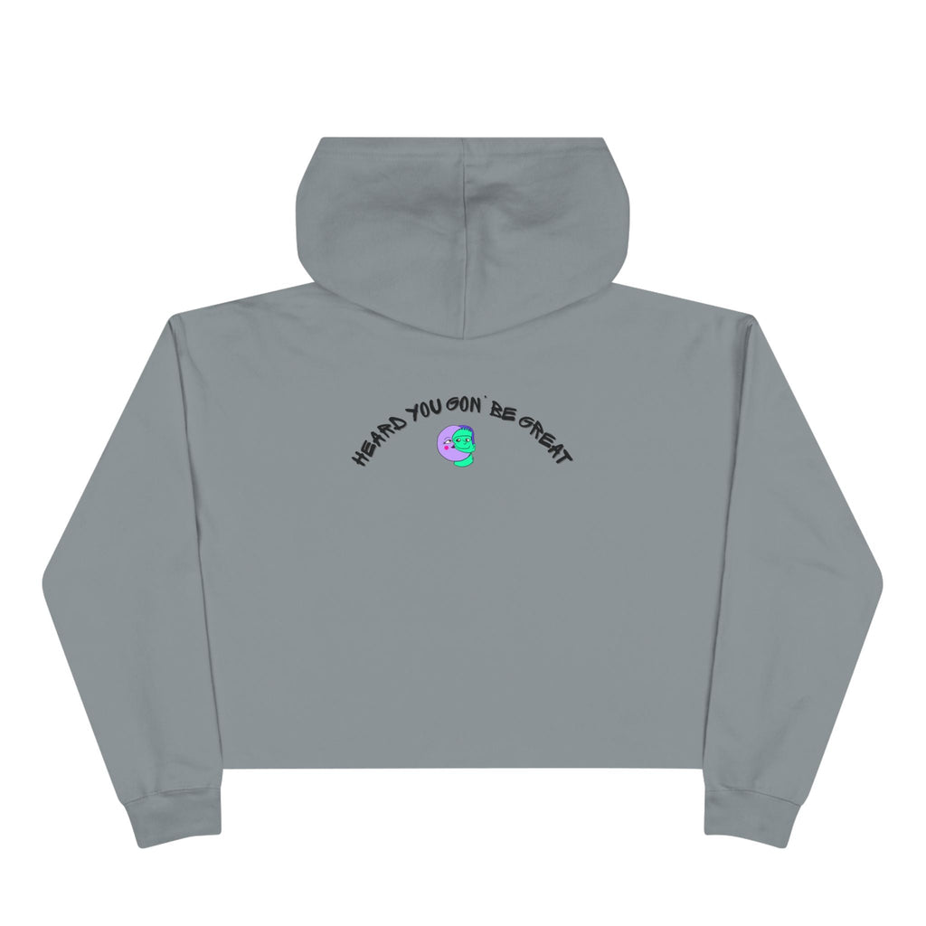 Thicck Pea Crop Hoodie - Moon Frankenstein