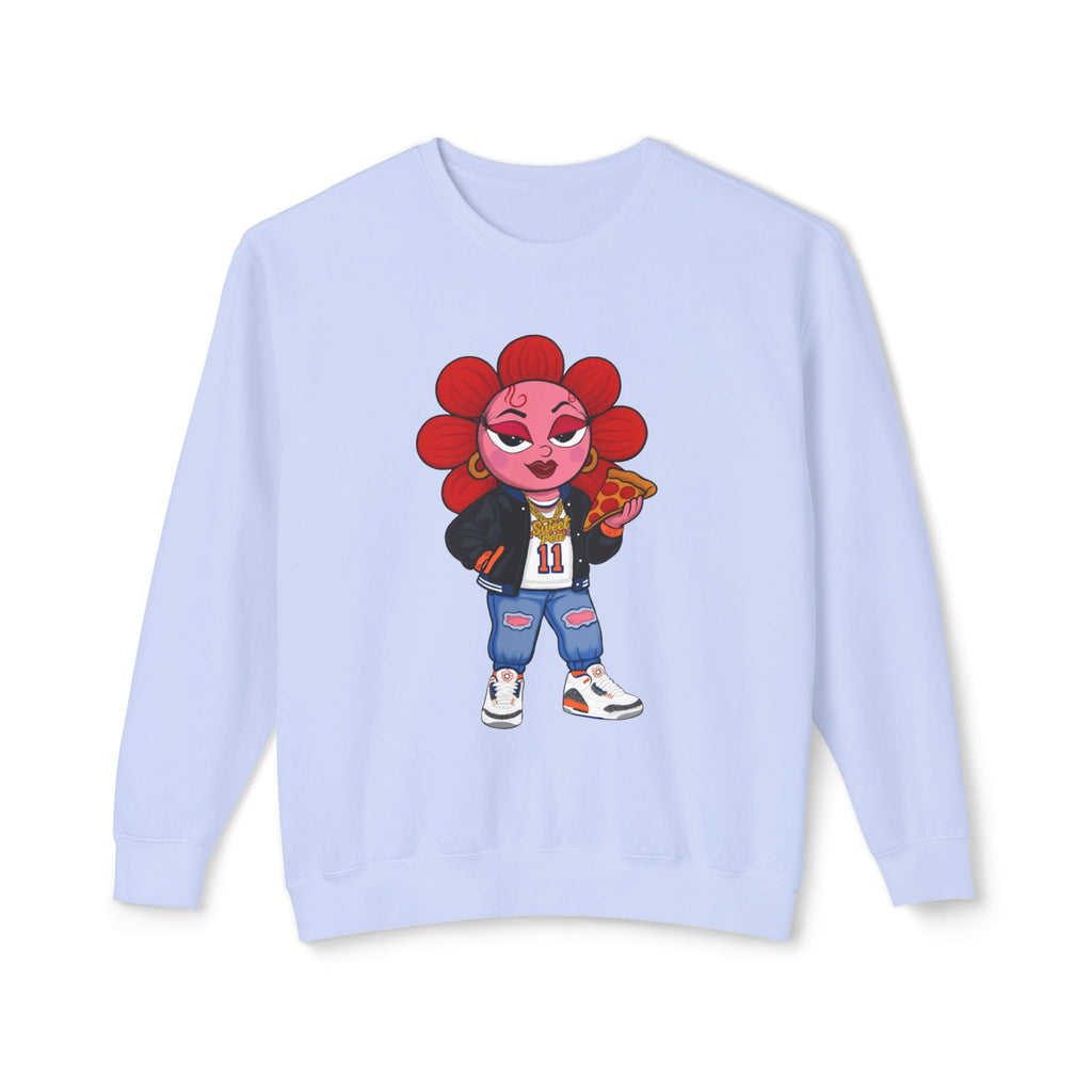 Thicck Pea Unisex Lightweight Crewneck Sweatshirt - Moon Frankenstein