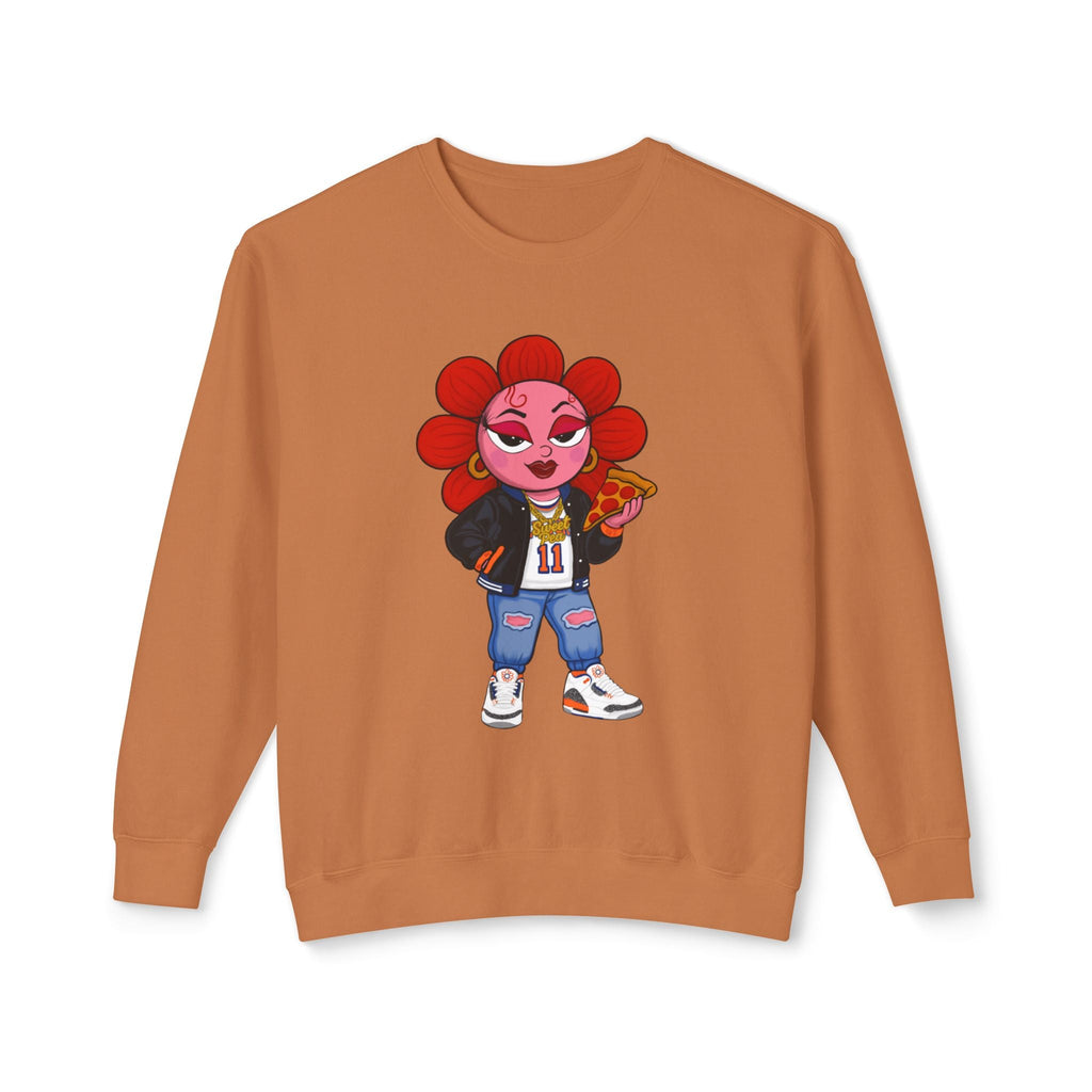 Thicck Pea Unisex Lightweight Crewneck Sweatshirt - Moon Frankenstein