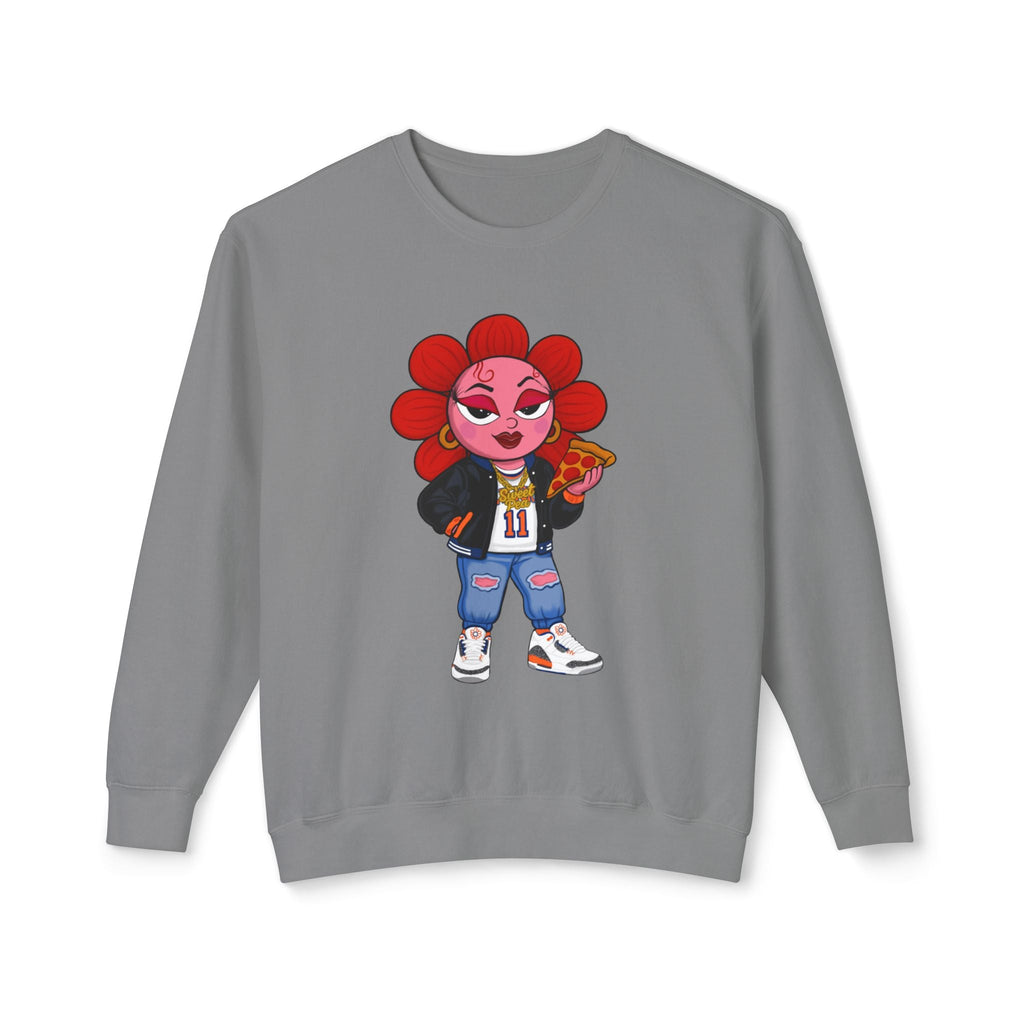 Thicck Pea Unisex Lightweight Crewneck Sweatshirt - Moon Frankenstein