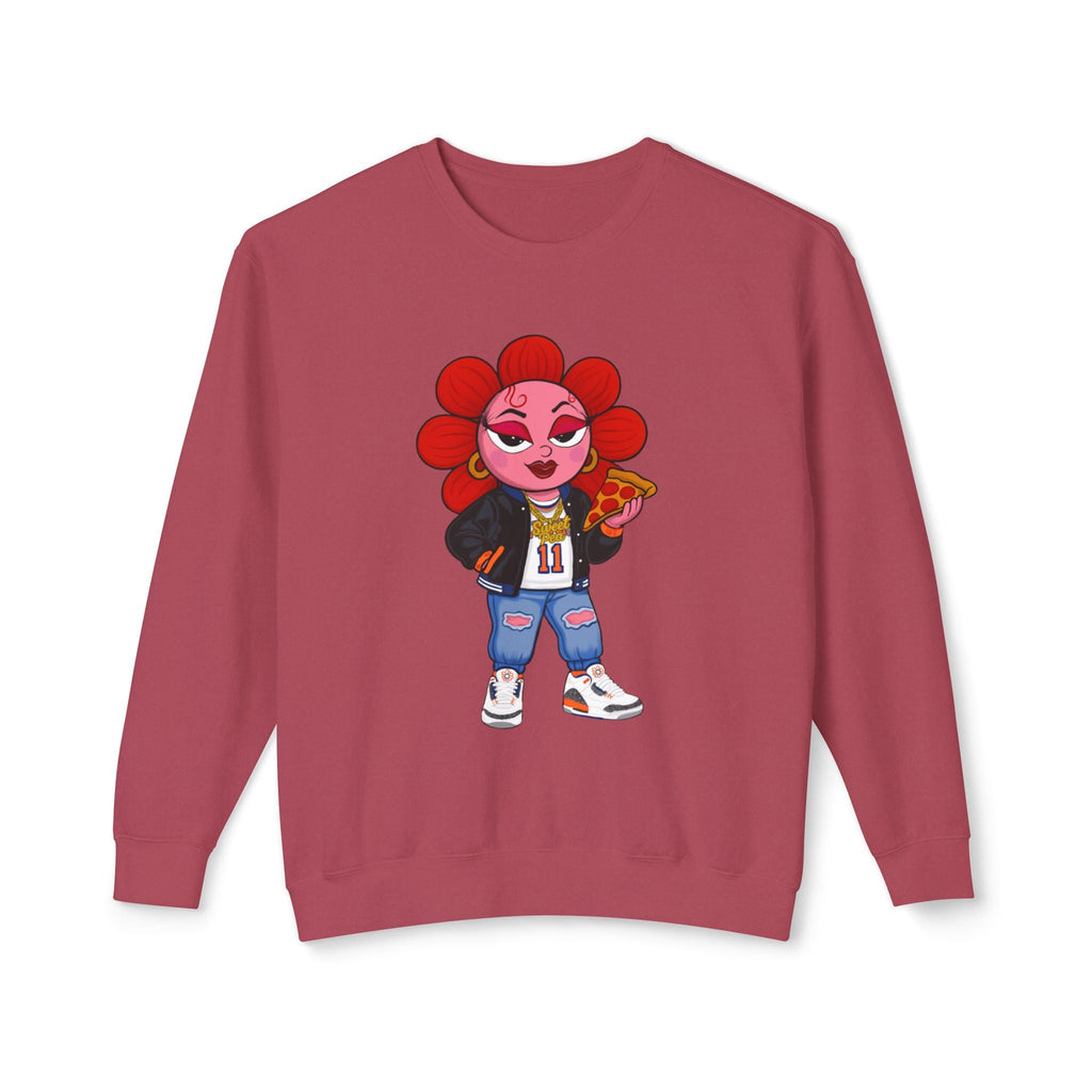 Thicck Pea Unisex Lightweight Crewneck Sweatshirt - Moon Frankenstein