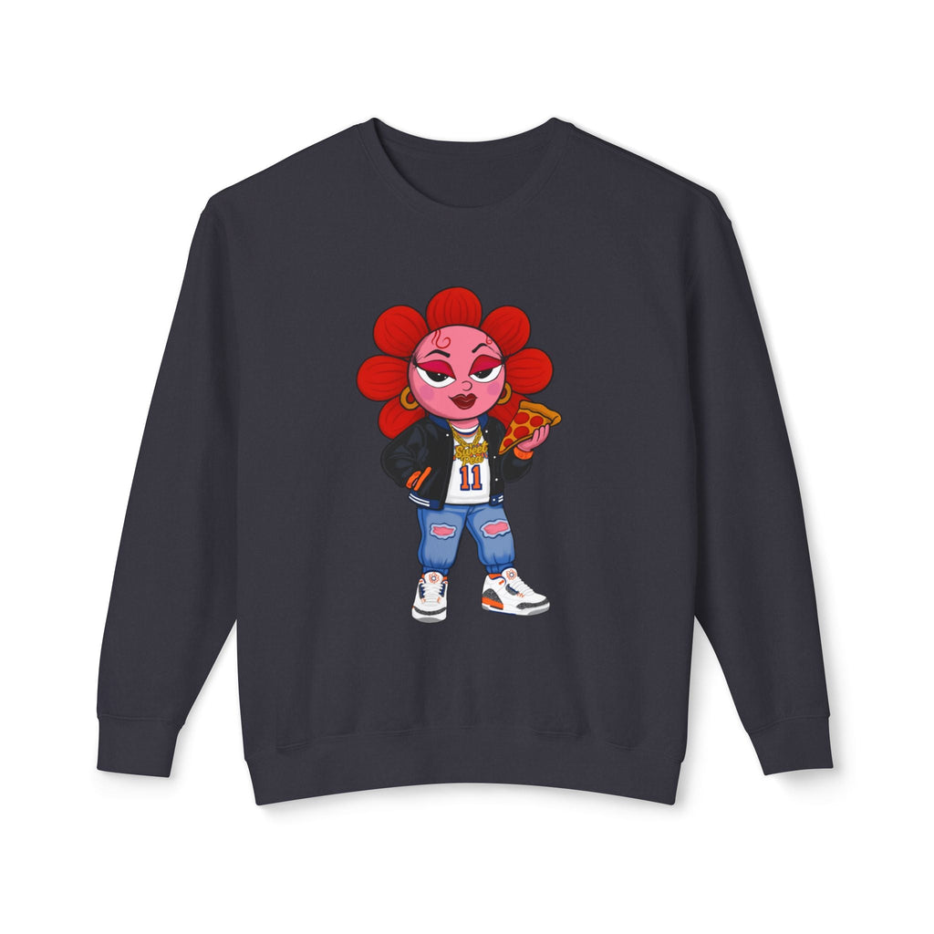 Thicck Pea Unisex Lightweight Crewneck Sweatshirt - Moon Frankenstein