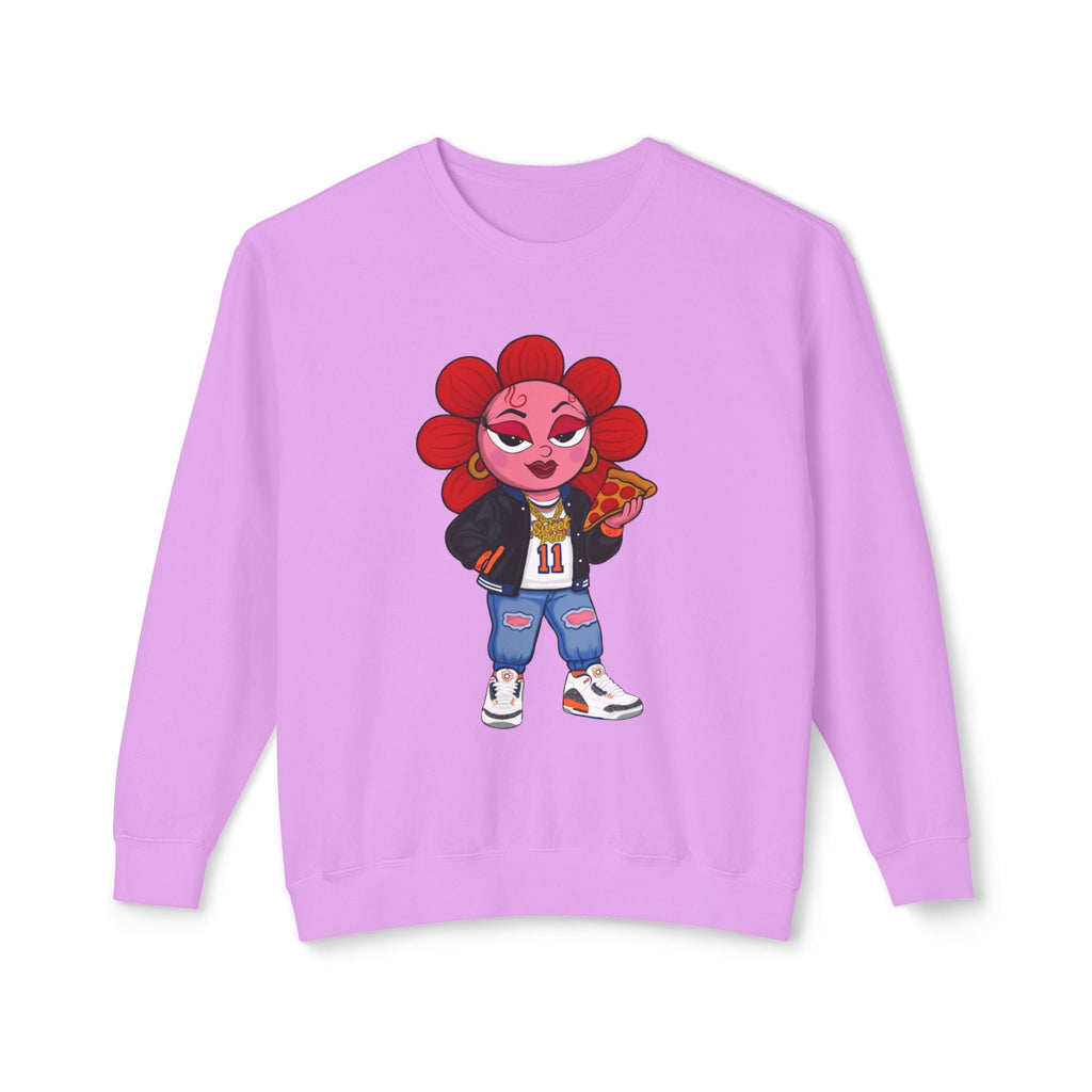 Thicck Pea Unisex Lightweight Crewneck Sweatshirt - Moon Frankenstein