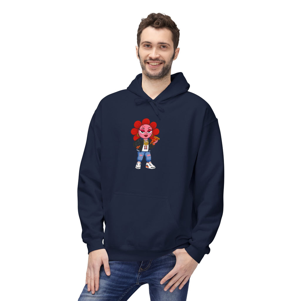 Thicck Pea Unisex Midweight Fleece Hoodie - Moon Frankenstein