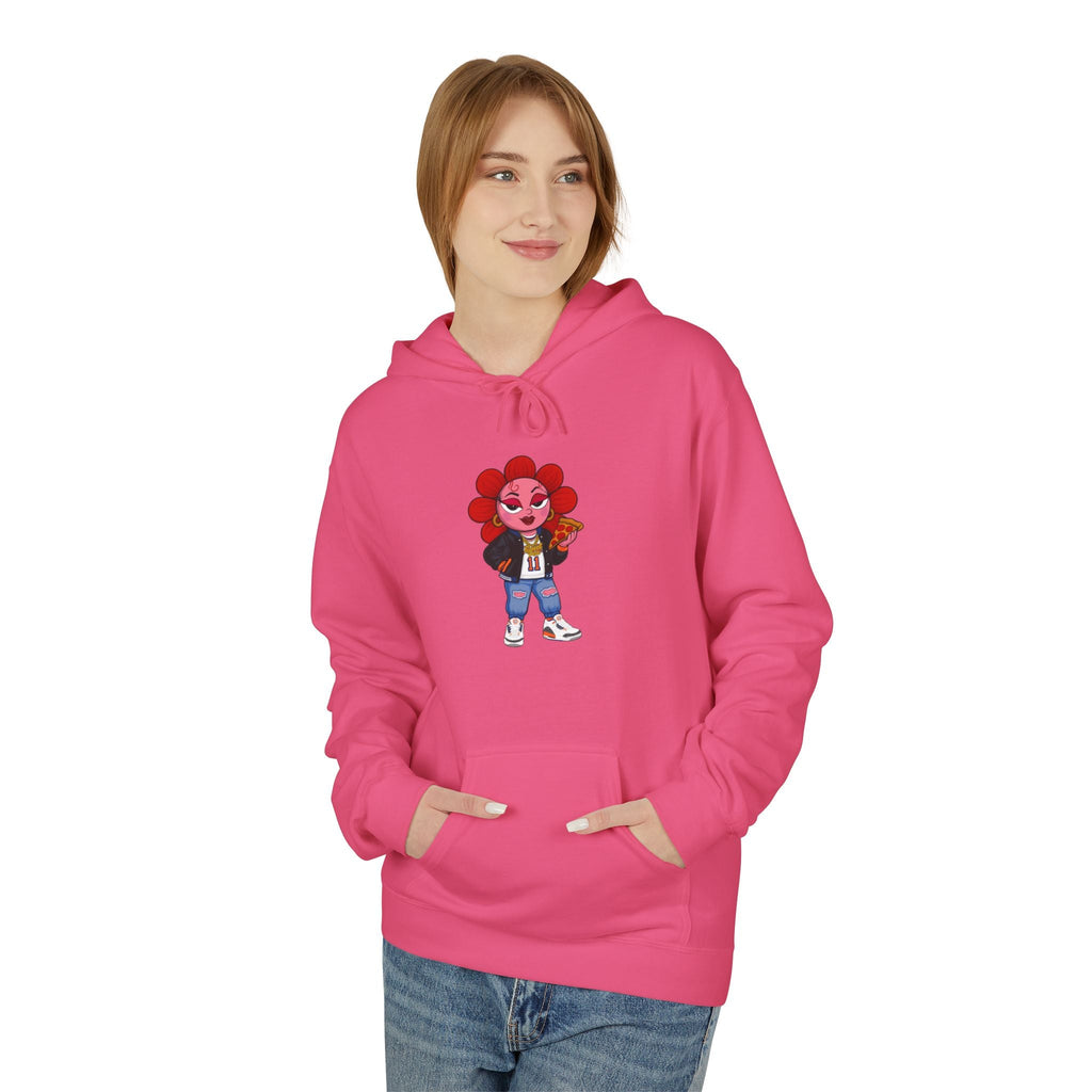 Thicck Pea Unisex Midweight Fleece Hoodie - Moon Frankenstein