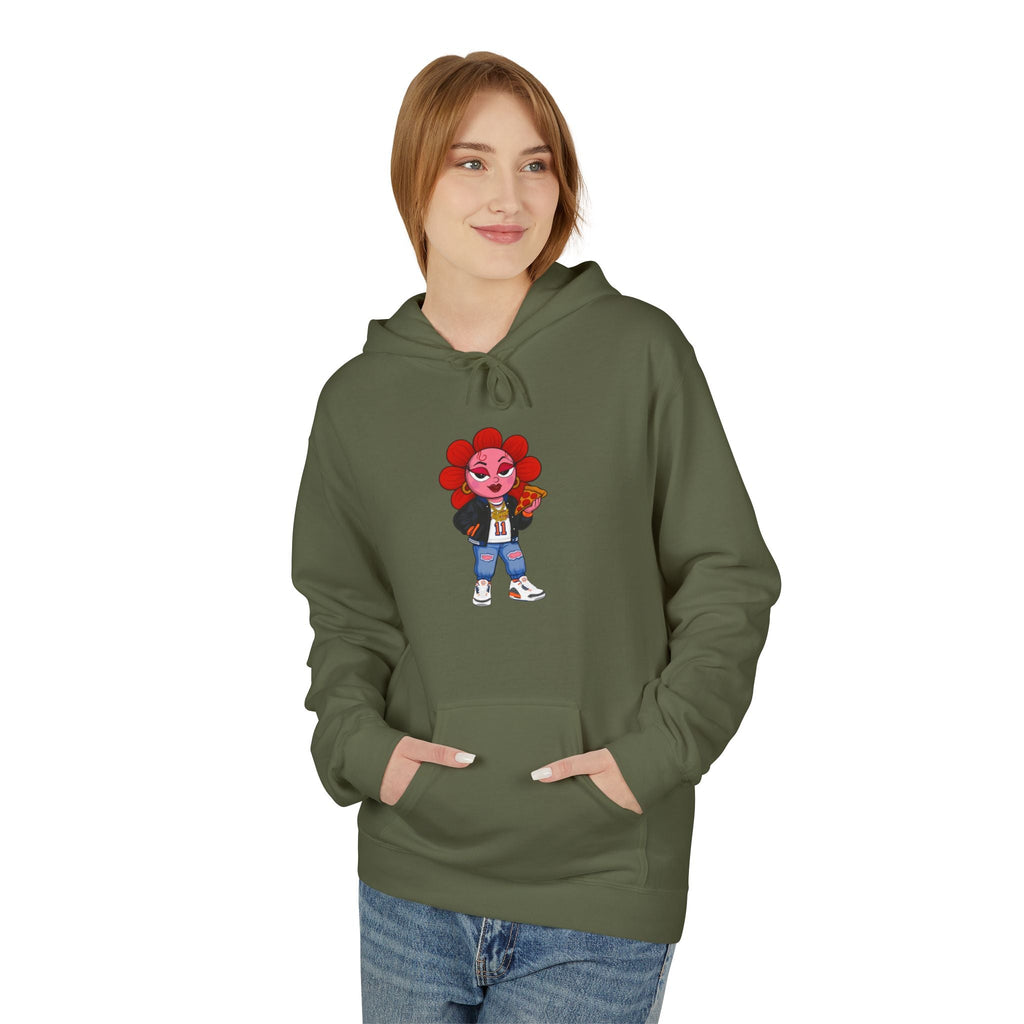 Thicck Pea Unisex Midweight Fleece Hoodie - Moon Frankenstein