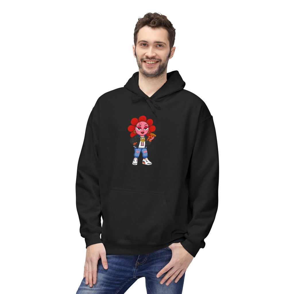 Thicck Pea Unisex Midweight Fleece Hoodie - Moon Frankenstein