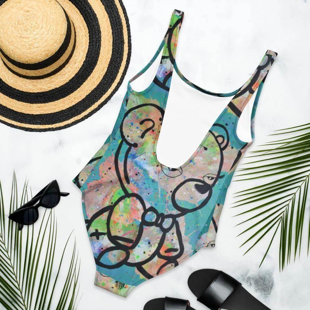 Beary Tiyad One-Piece Swimsuit - Moon Frankenstein