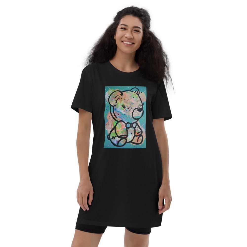 Beary Tiyad Organic cotton t-shirt dress - Moon Frankenstein