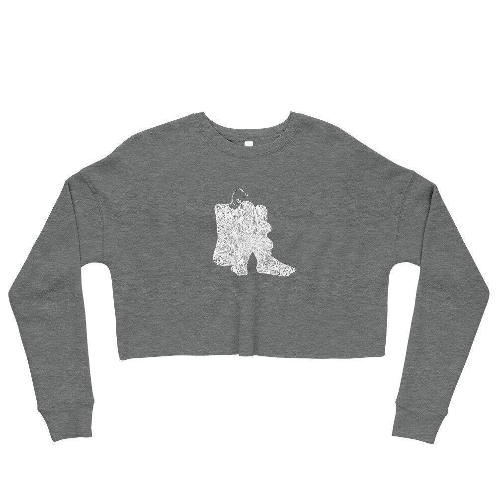 Body High I: Thoughts Crop Sweater - Moon Frankenstein