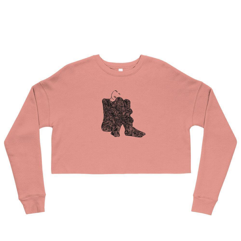 Body High: Thoughts Crop Sweater - Moon Frankenstein