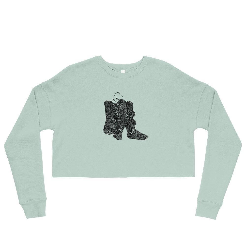 Body High: Thoughts Crop Sweater - Moon Frankenstein