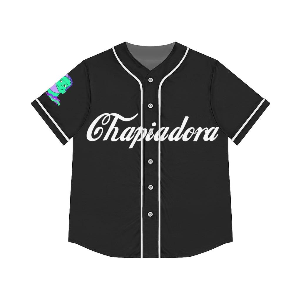 Chapiadora Women's Baseball Jersey (Black) - Moon Frankenstein