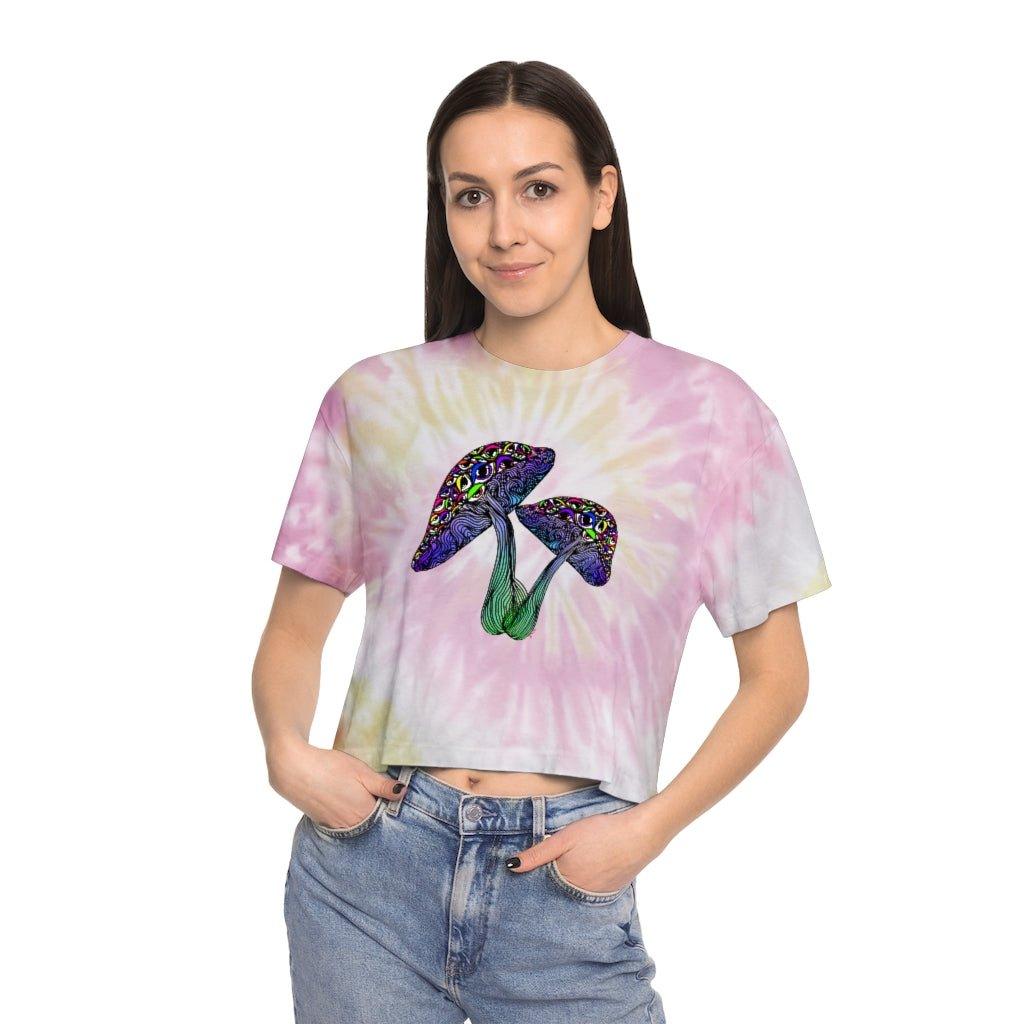 Eyemtrippn Women's Tie-Dye Crop - Moon Frankenstein