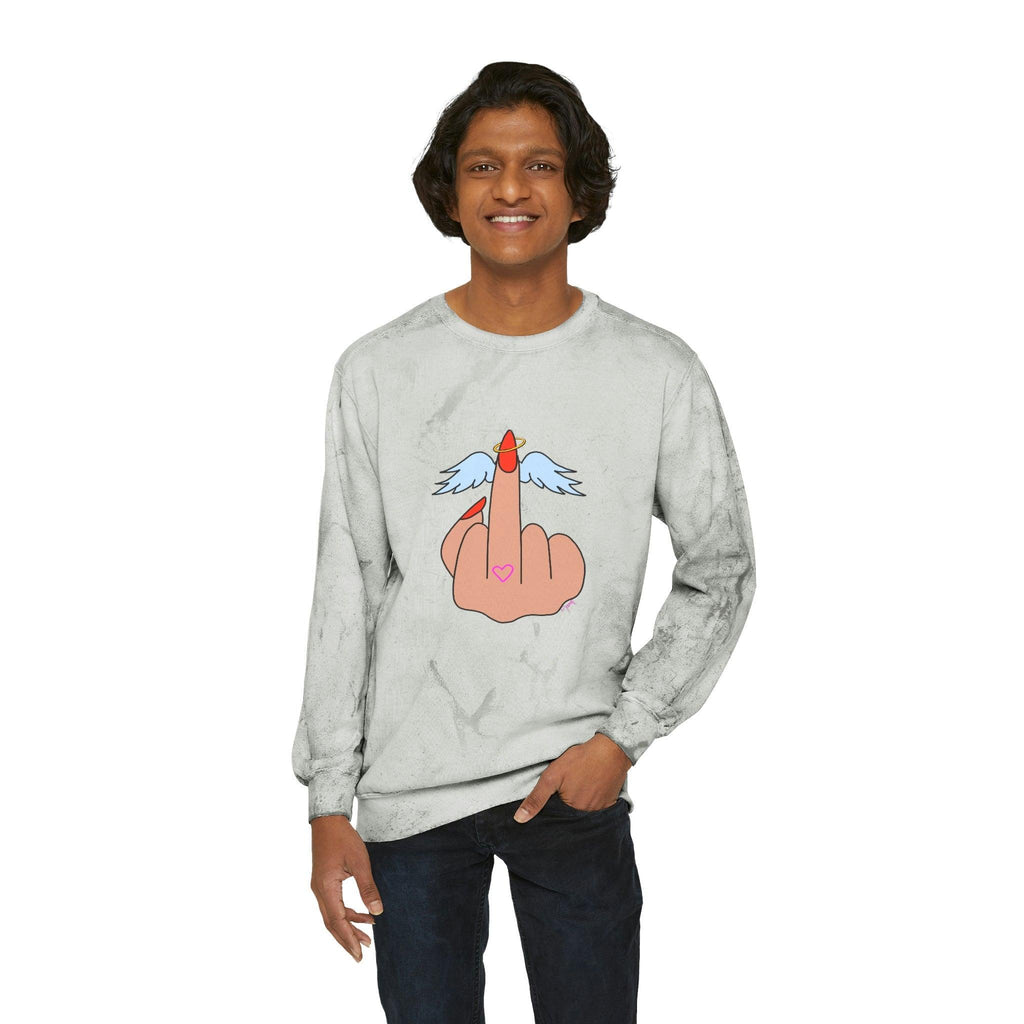 IDGFlyinFux Unisex Color Blast Crewneck Sweatshirt - Moon Frankenstein