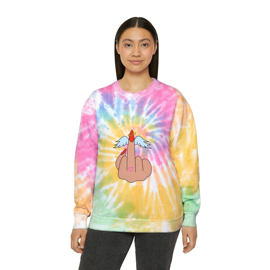 IDGFlyinFux Unisex Tie-Dye Sweatshirt - Moon Frankenstein