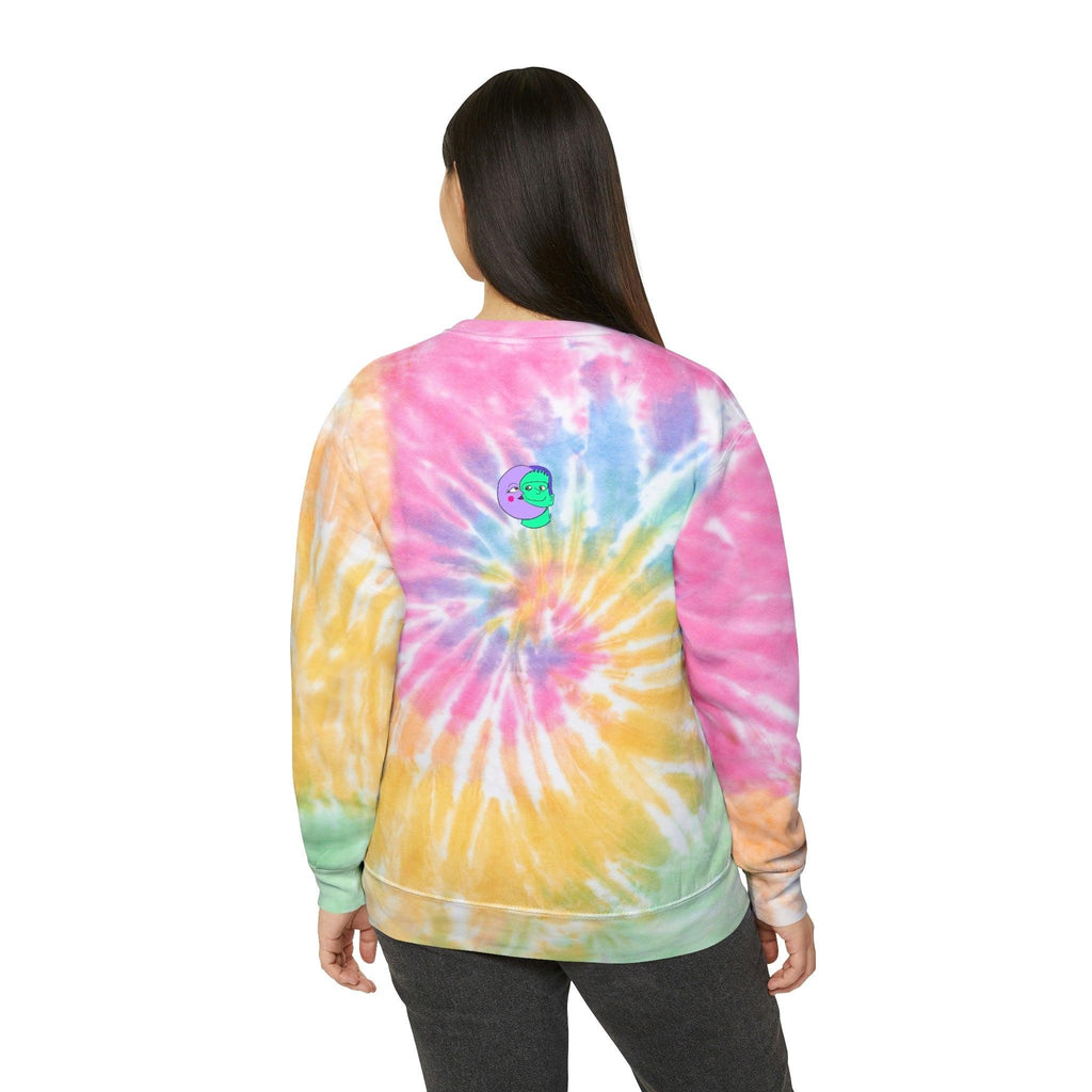 IDGFlyinFux Unisex Tie-Dye Sweatshirt - Moon Frankenstein