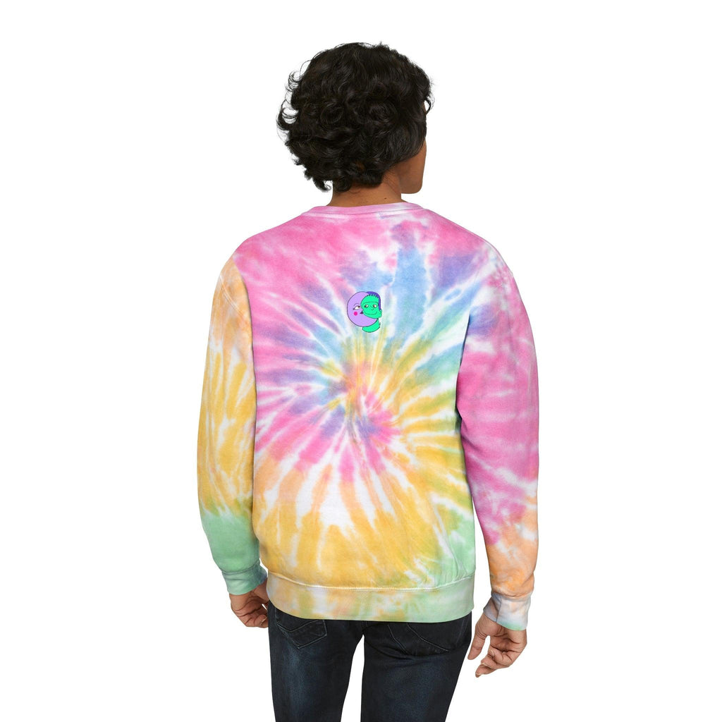 IDGFlyinFux Unisex Tie-Dye Sweatshirt - Moon Frankenstein