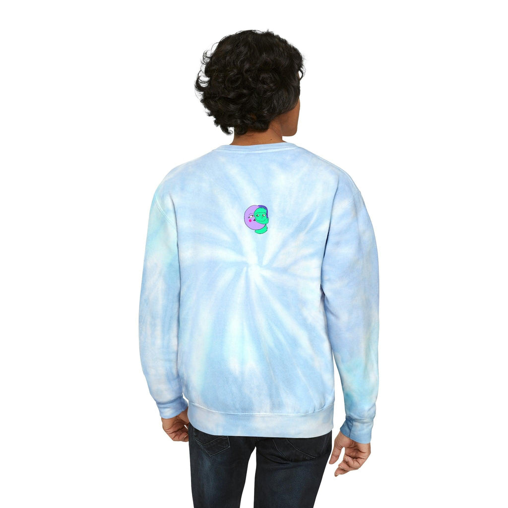 IDGFlyinFux Unisex Tie-Dye Sweatshirt - Moon Frankenstein