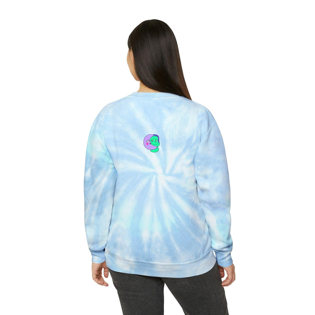 IDGFlyinFux Unisex Tie-Dye Sweatshirt - Moon Frankenstein