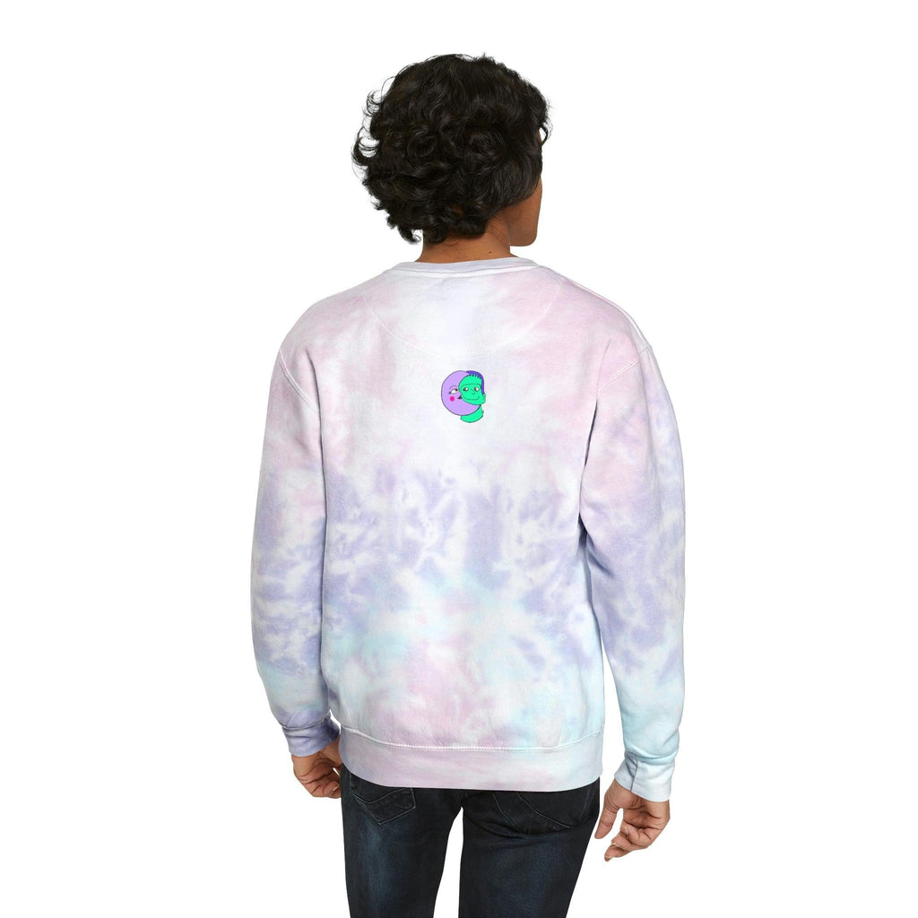 IDGFlyinFux Unisex Tie-Dye Sweatshirt - Moon Frankenstein