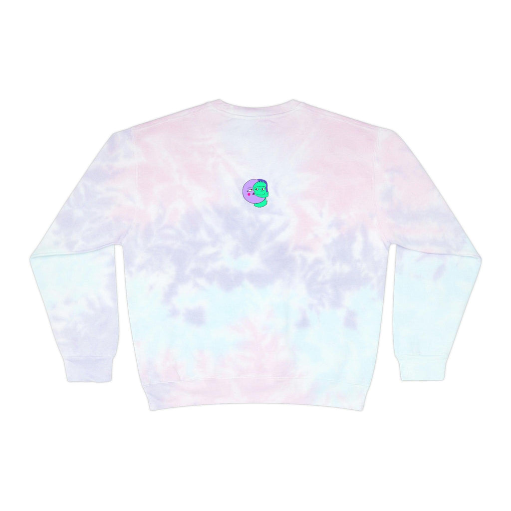 IDGFlyinFux Unisex Tie-Dye Sweatshirt - Moon Frankenstein