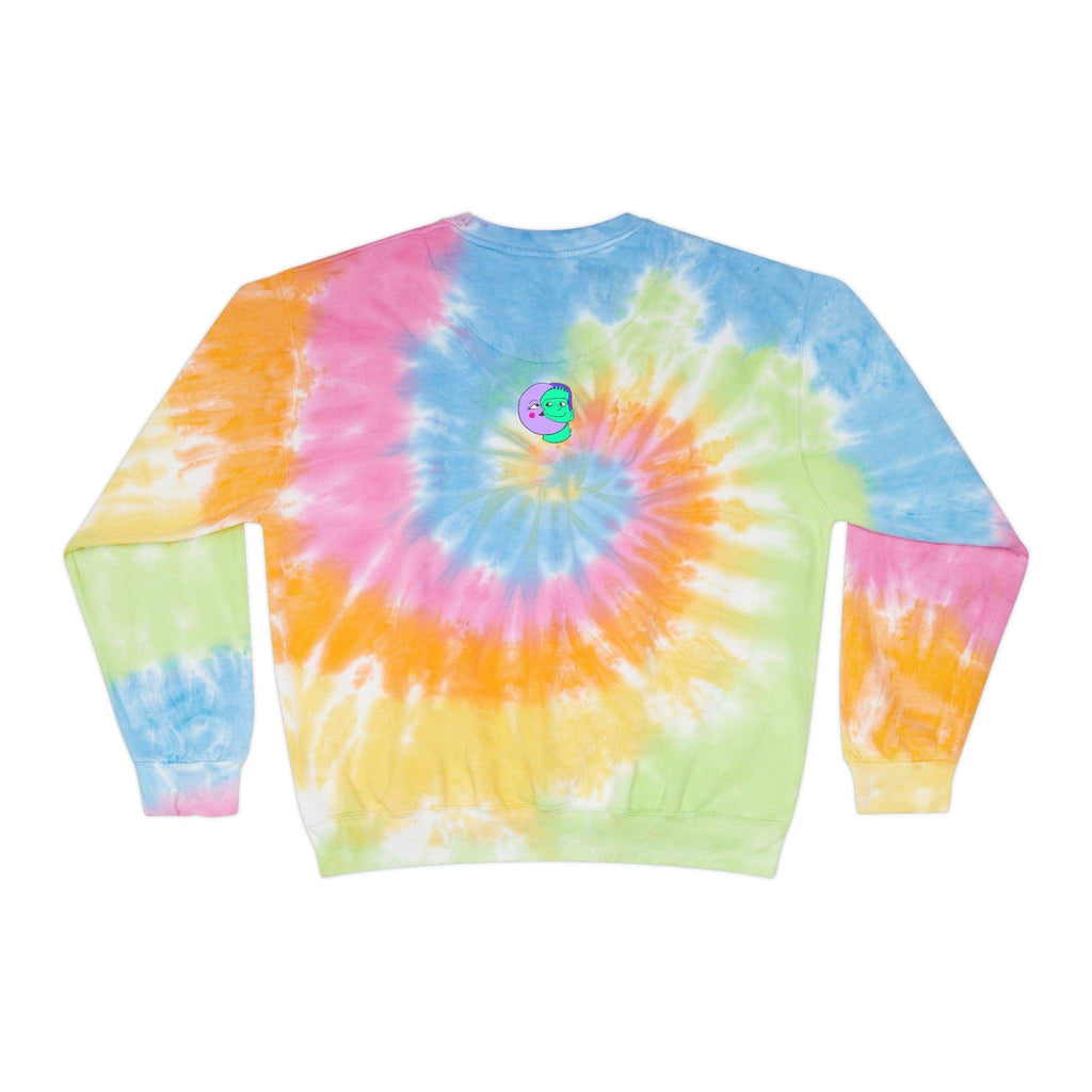 IDGFlyinFux Unisex Tie-Dye Sweatshirt - Moon Frankenstein