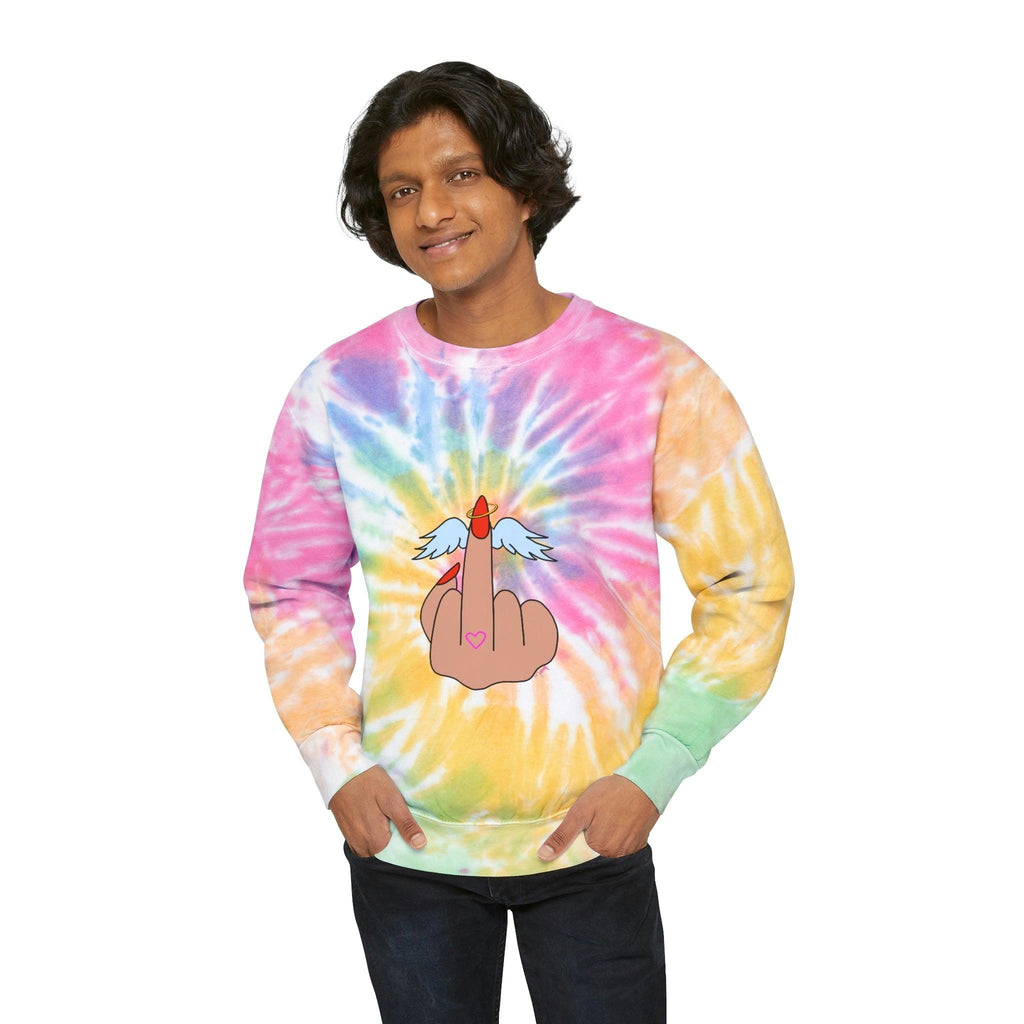 IDGFlyinFux Unisex Tie-Dye Sweatshirt - Moon Frankenstein