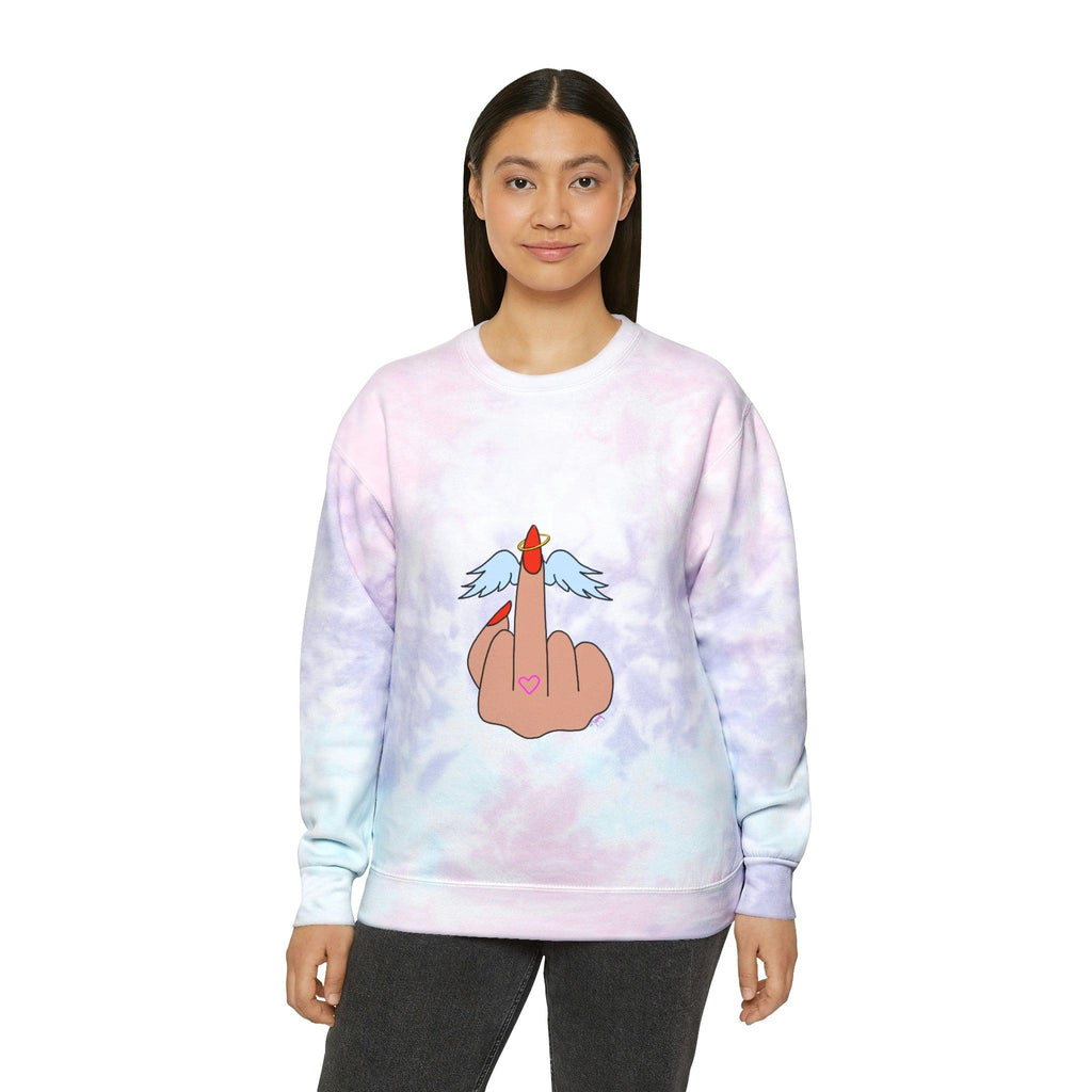 IDGFlyinFux Unisex Tie-Dye Sweatshirt - Moon Frankenstein