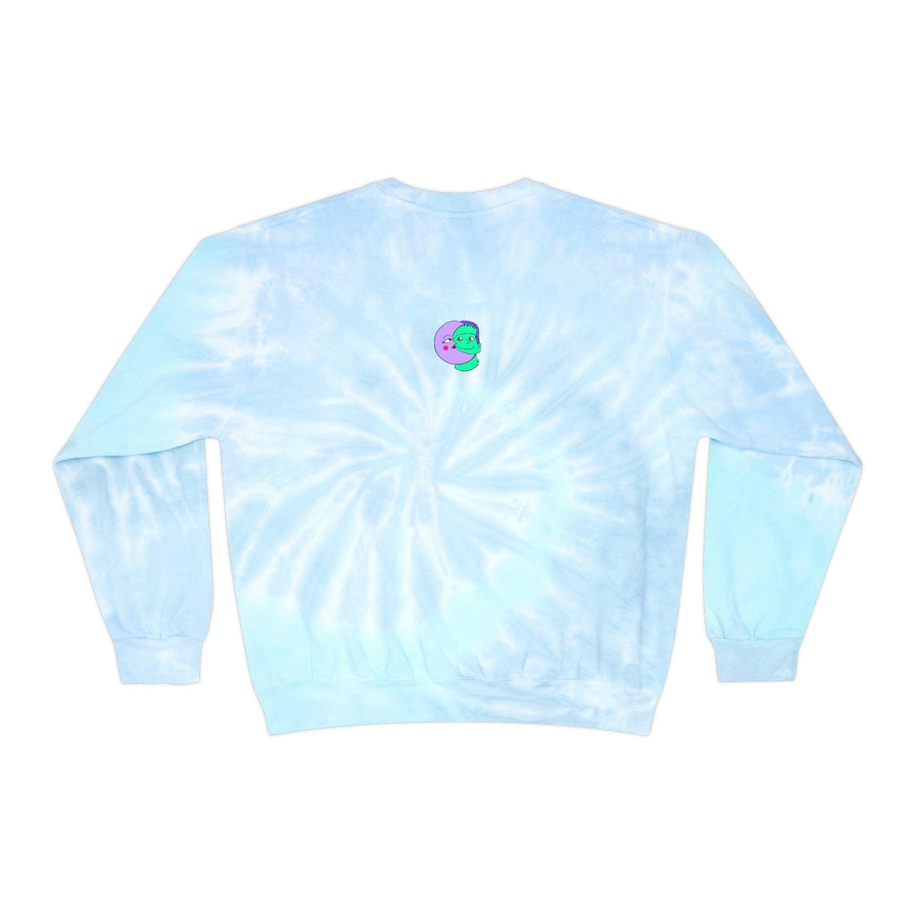 IDGFlyinFux Unisex Tie-Dye Sweatshirt - Moon Frankenstein