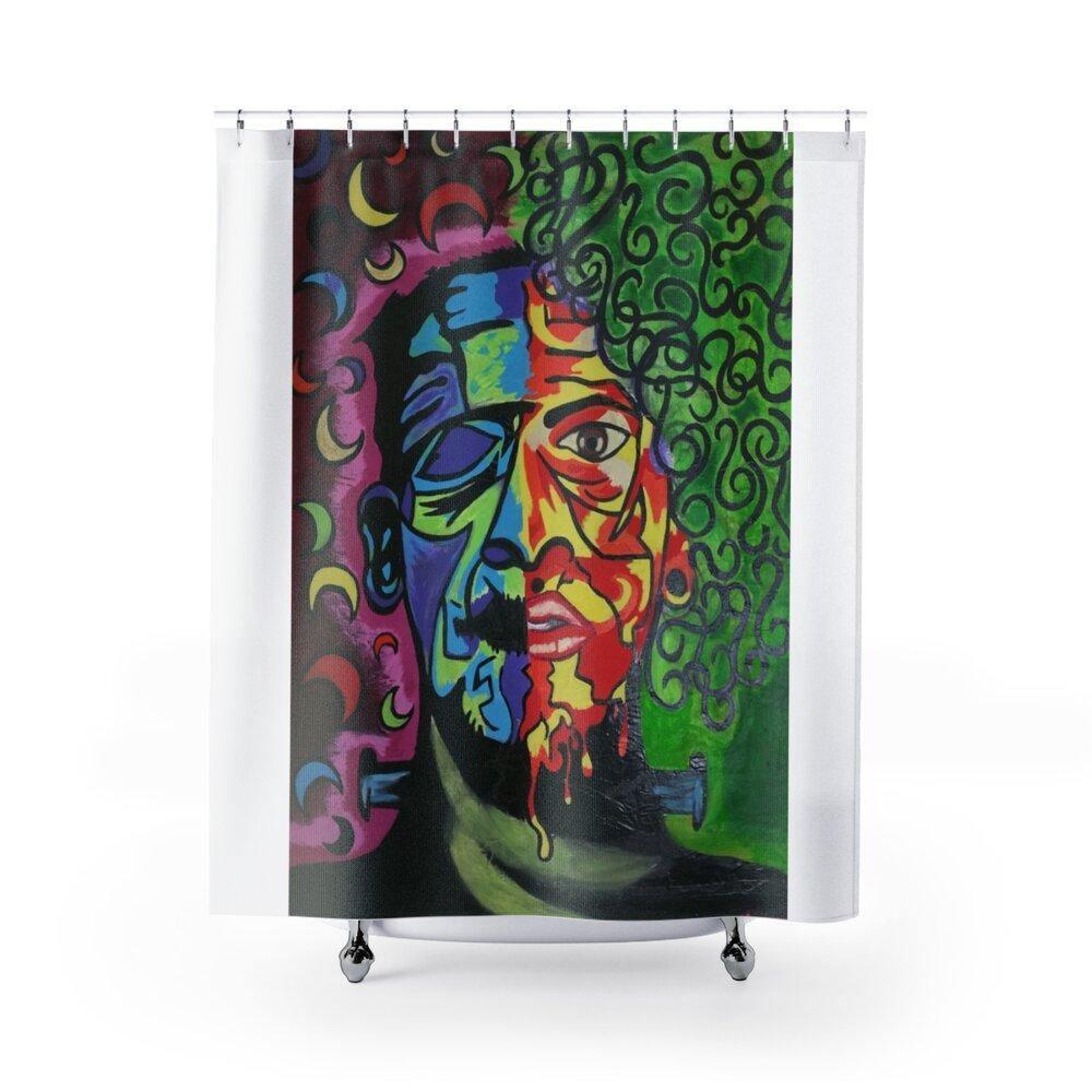 Moon Frankenstein Shower Curtain - Moon Frankenstein