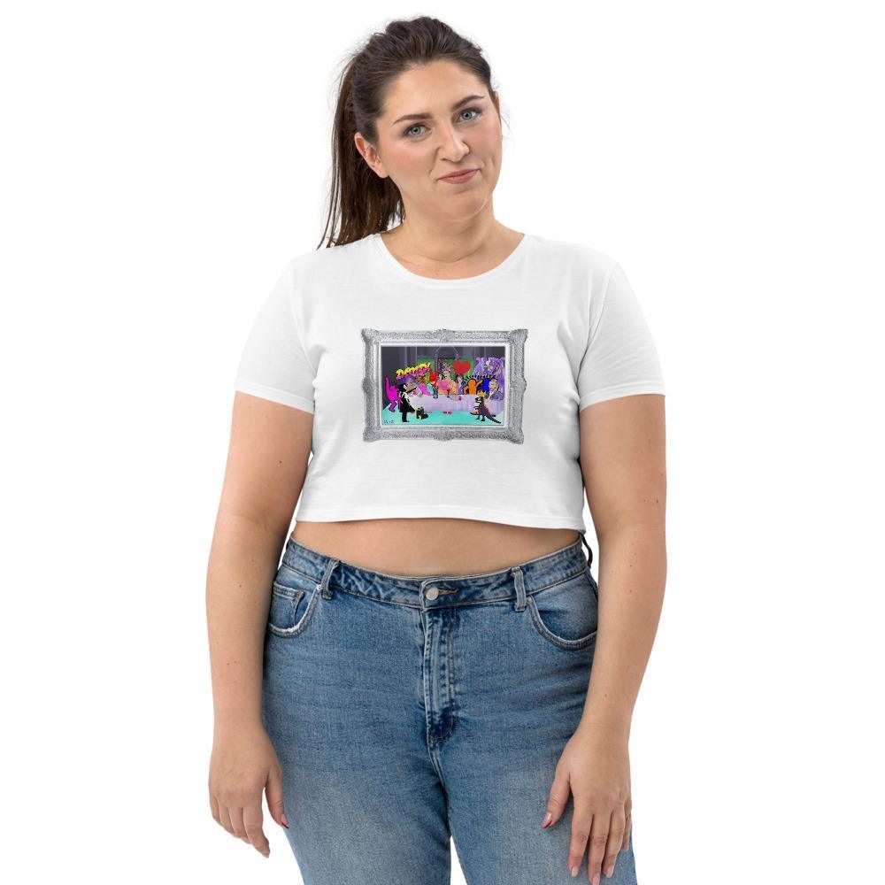 Moon's Last Supper, A Tribute Organic Crop Top - Moon Frankenstein