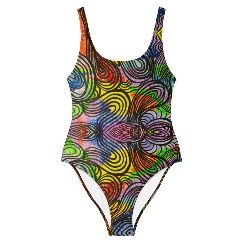 Moon's Wall One-Piece Swimsuit - Moon Frankenstein