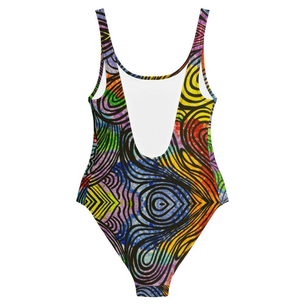 Moon's Wall One-Piece Swimsuit - Moon Frankenstein