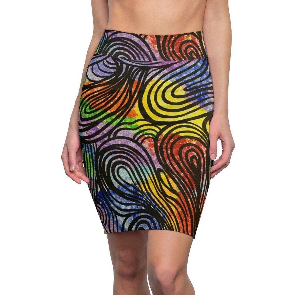 Moon's Wall Pencil Skirt - Moon Frankenstein