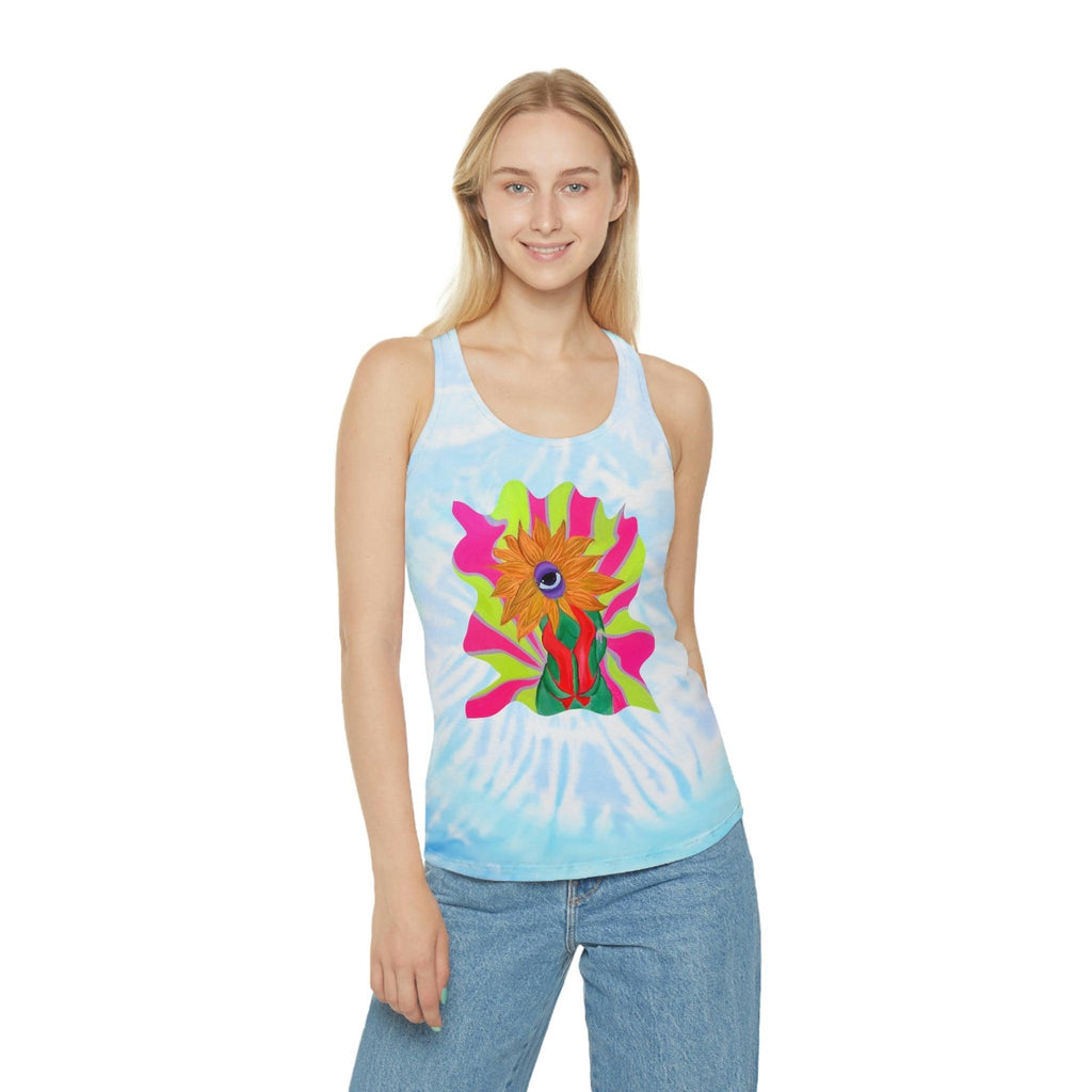 Ophileia Tie Dye Racerback Tank Top - Moon Frankenstein