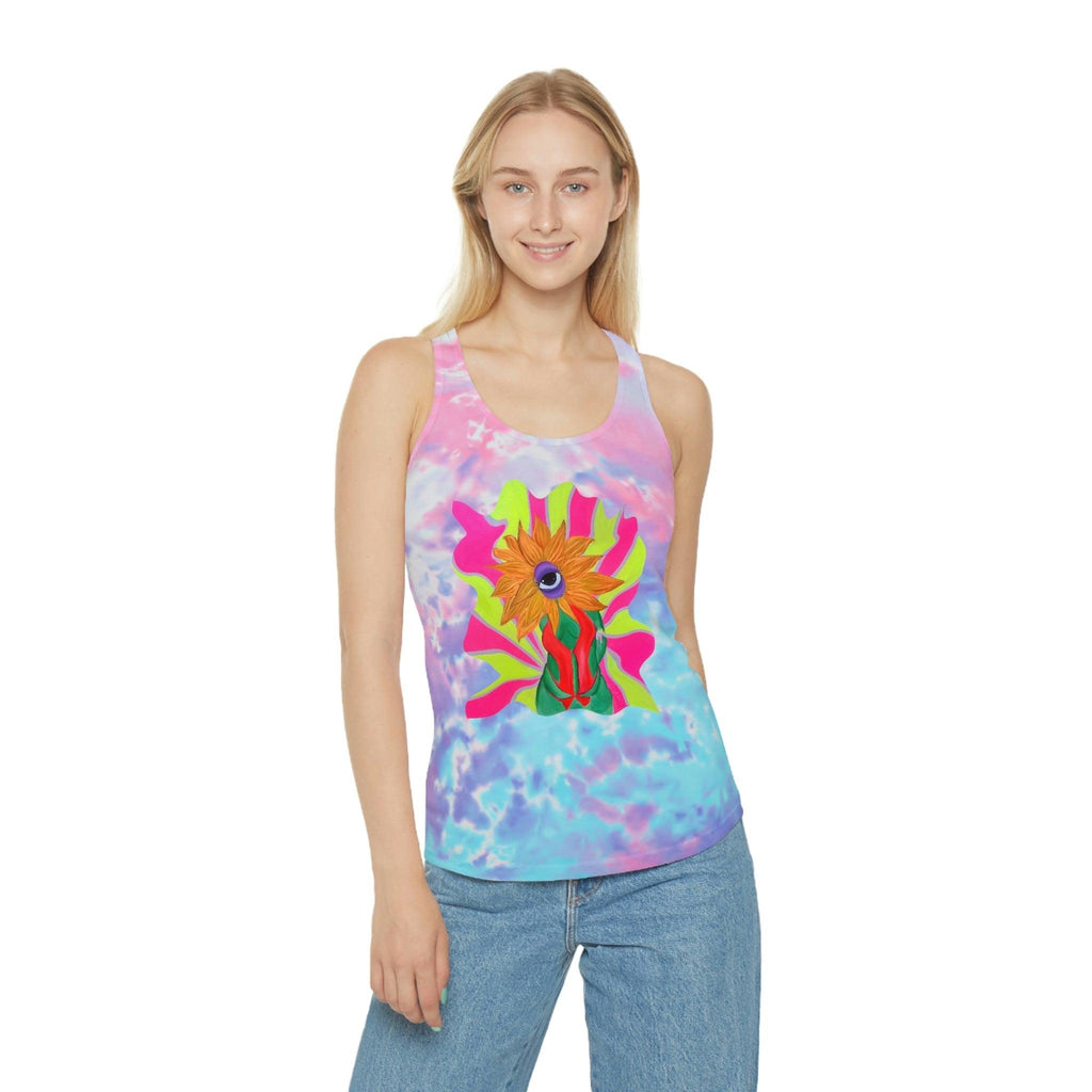 Ophileia Tie Dye Racerback Tank Top - Moon Frankenstein