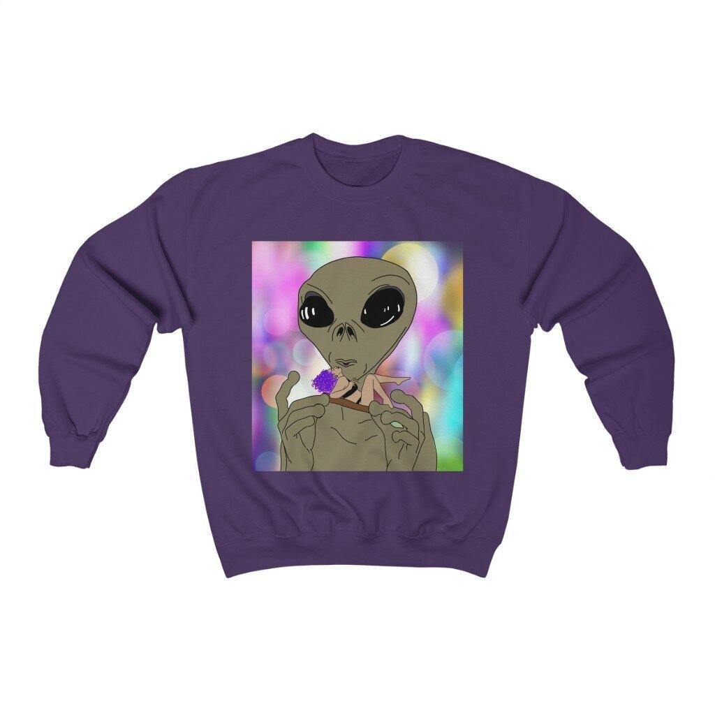 Rollin Purp at the Disco Unisex Crew Neck Sweater - Moon Frankenstein