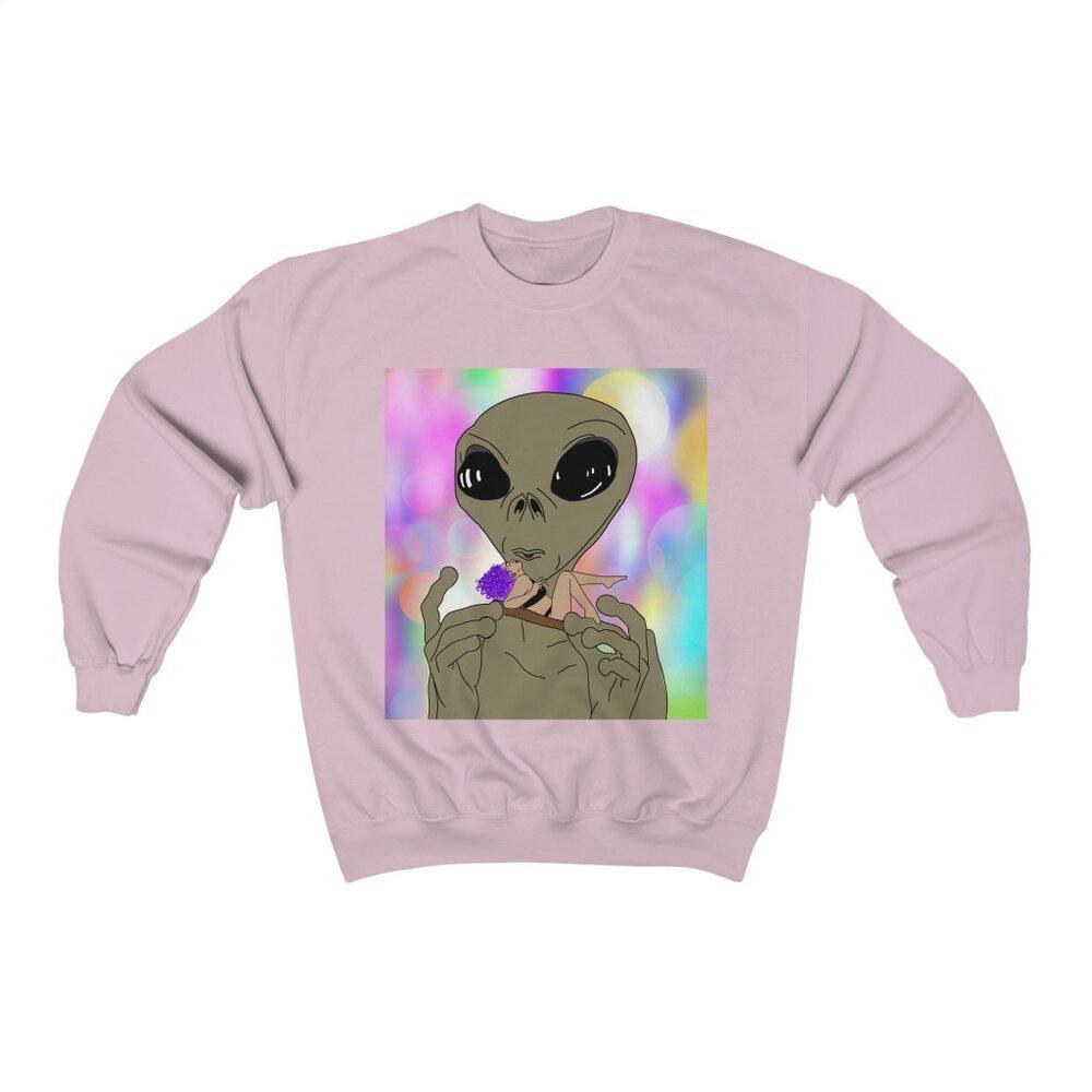 Rollin Purp at the Disco Unisex Crew Neck Sweater - Moon Frankenstein