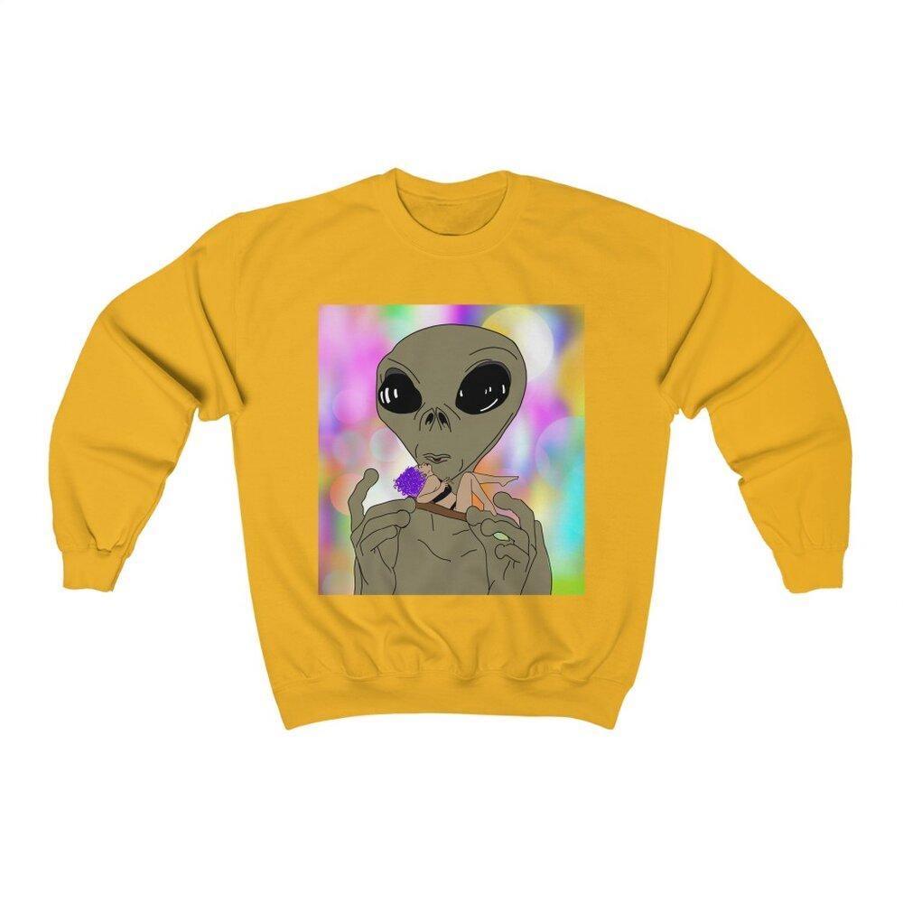 Rollin Purp at the Disco Unisex Crew Neck Sweater - Moon Frankenstein