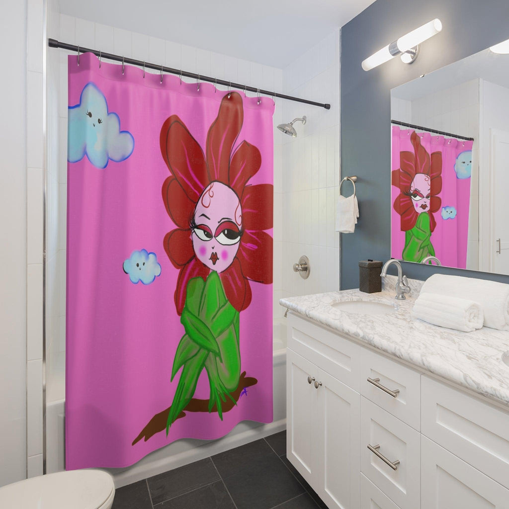 Sweet Pea Shower Curtain - Moon Frankenstein