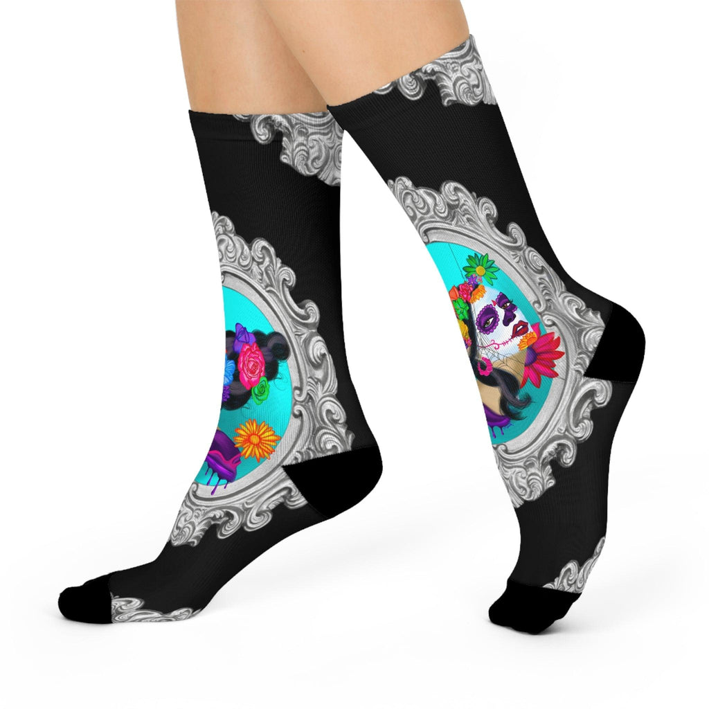 Sweet Sorrow Crew Socks - Moon Frankenstein