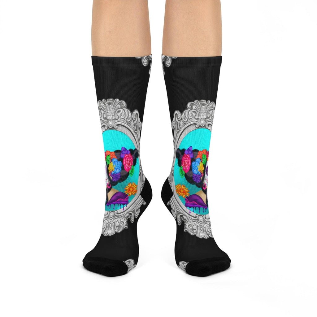 Sweet Sorrow Crew Socks - Moon Frankenstein