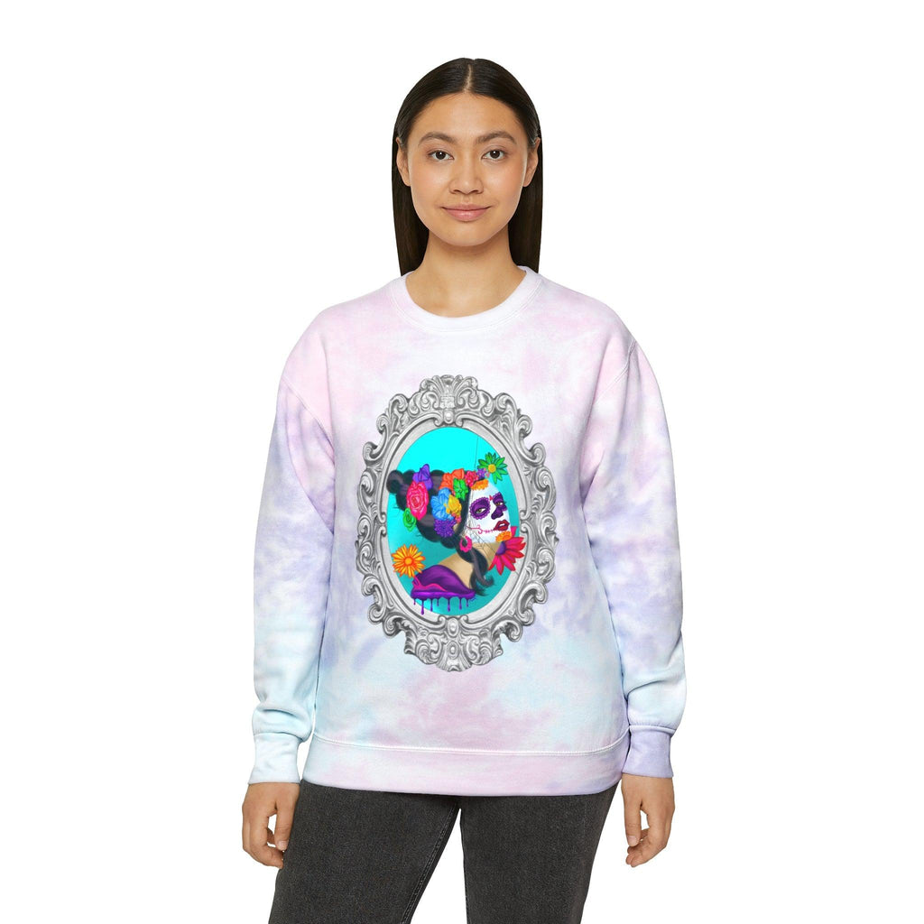 Sweet Sorrow Unisex Tie-Dye Sweatshirt - Moon Frankenstein