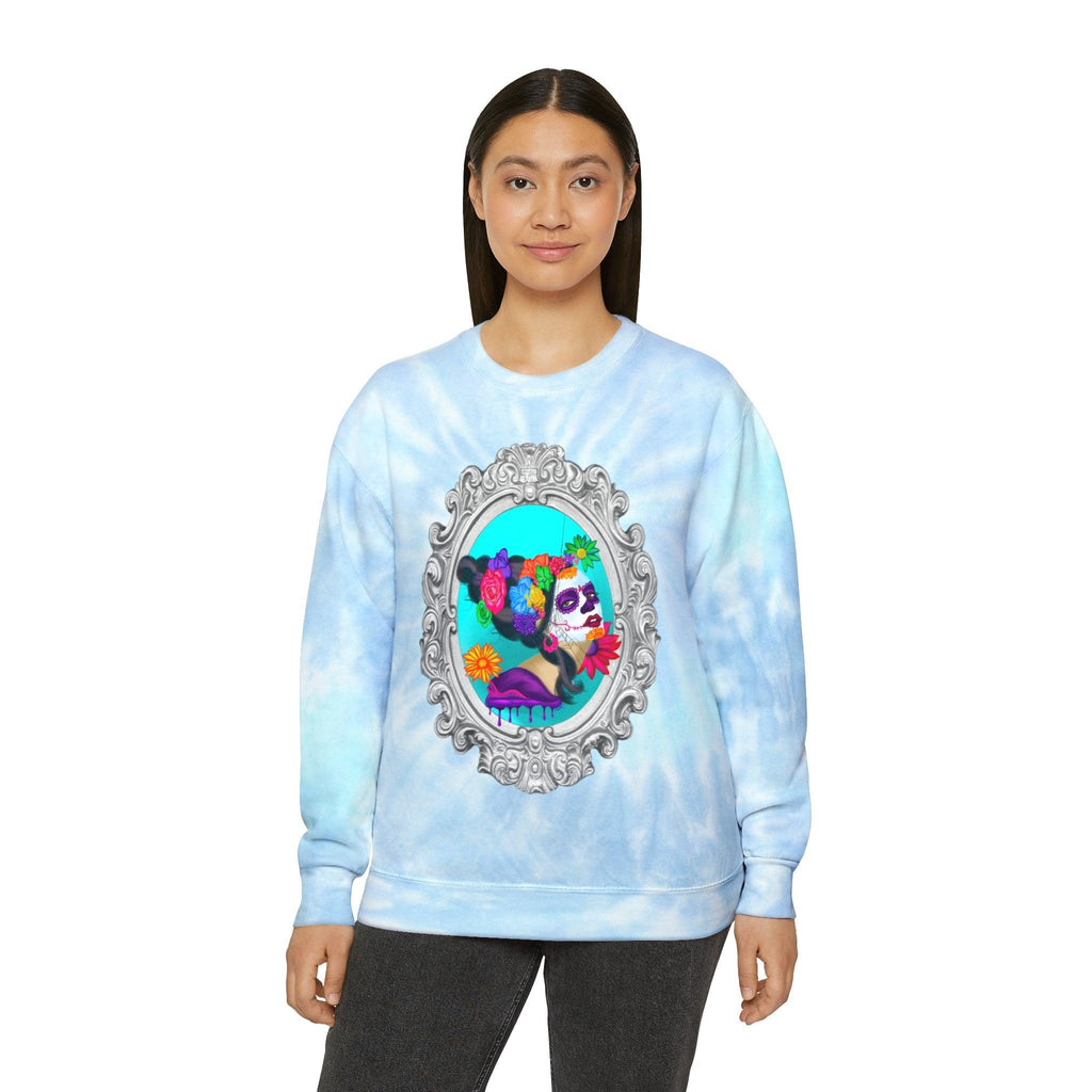 Sweet Sorrow Unisex Tie-Dye Sweatshirt - Moon Frankenstein