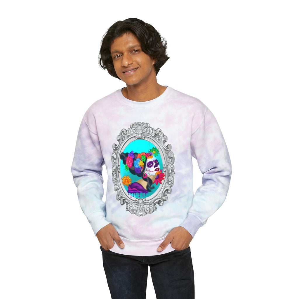 Sweet Sorrow Unisex Tie-Dye Sweatshirt - Moon Frankenstein