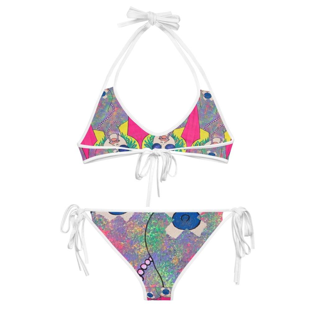 TetaFuera Two Piece Reversible Bikini - Moon Frankenstein